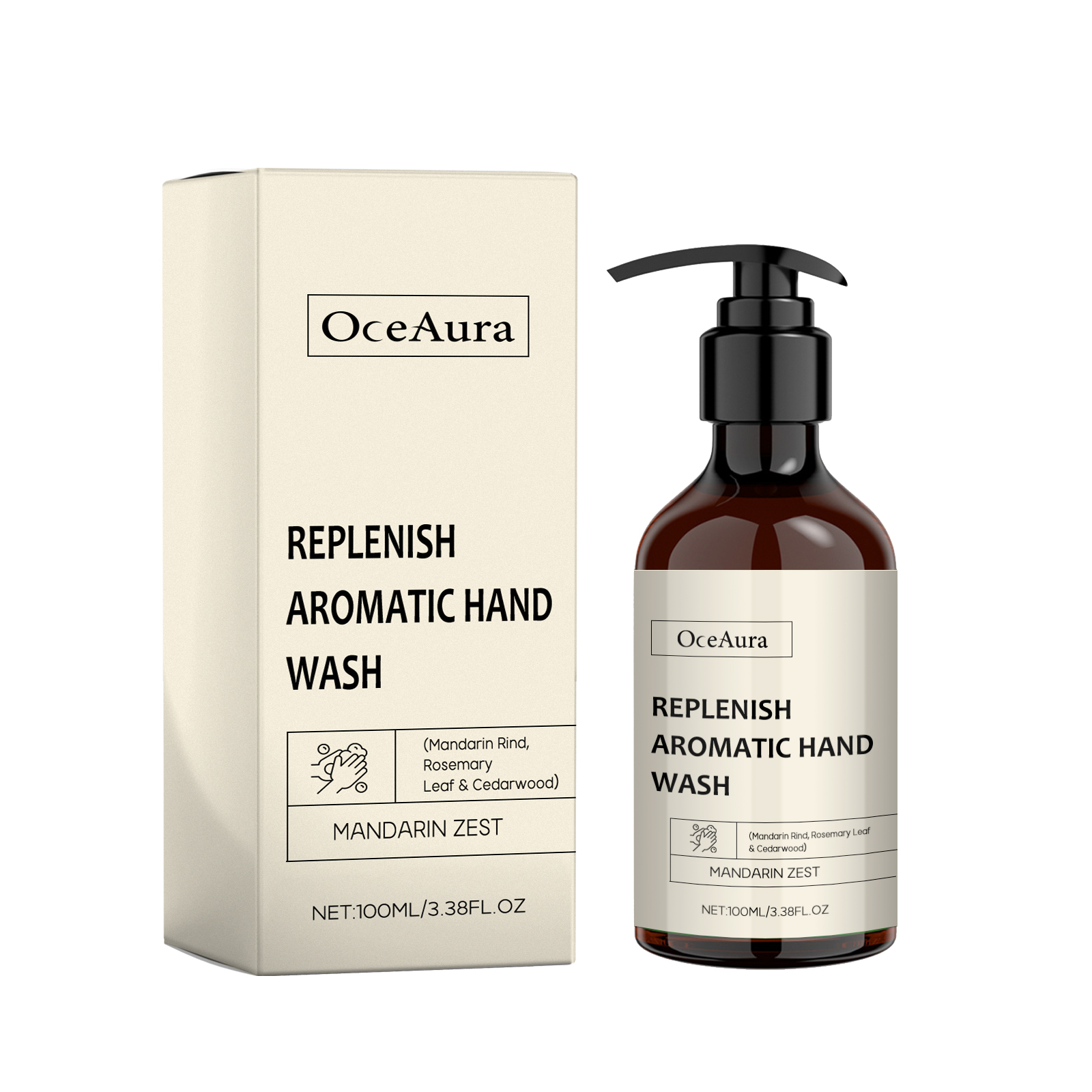 OceAura Nourishing Hand Sanitizer Premium Hand Wash for Hygiene and Moisturization