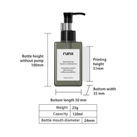 Bouteille de lotion pour le visage en plastique PET OEM ODM vide de forme carrée de 120ml d'eau hydratante avec bouchon à bille pour salle de bain d'hôtel