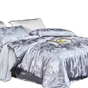 Luxury Finest Satin Jacquard 100% Dâu Tằm Lụa Bedsheet Khách Sạn Bộ Đồ Giường Đặt Kích Thước Tùy Chỉnh - Product Image 2