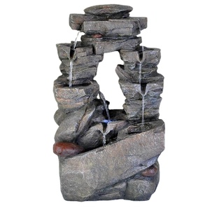 Fuente de agua de resina de roca Artificial para exteriores, decoración para otoño, mesa exterior, interior, nueva - Product Image 4