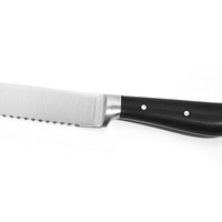 Couteau à pain de cuisine, aiguiseur de 4.5 pouces 3Cr14 en acier inoxydable avec manche en abs