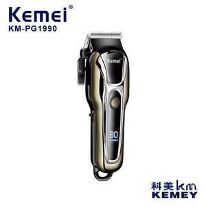 Cortadora de Pelo Eléctrica Kemei KM-1990PG Recargable, Cuerpo Metálico, 7000-9000 rpm, Alta Potencia para Uso en Salón - Product Image 4