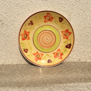 Plato de Cerámica Amarillo Limón, Decoración de Pared, Estilo Americano Retro, Patrón de Plantas, Esmaltado, Plato <span class=keywords><strong>para</strong></span> Mesa de Comedor - Product Image 3