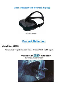 แว่นตา 3 มิติ แบบพกพา 2D 3D แว่นตา 3 มิติ HD สำหรับดูหนังที่บ้าน ใช้กับโทรศัพท์มือถือ จอแสดงผลแบบสวมศีรษะ สำหรับดูดีวีดี เครื่องเล่นเกม คอนโซลเกม FPV โดรน - Product Image 5