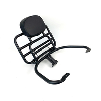 Accessoires universels Support de rangement arrière Chrome peint/noir Support arrière en acier inoxydable pour Vespa GTS /VXL Primavera 150