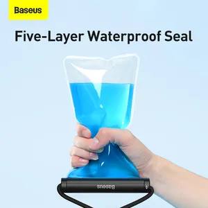 Baseus IPX8 Zylinder Rutsche-Abdeckung Wasserdichte Tasche gelten Unter 7,2 Zoll Universal Handy Wasserdicht Trockenen Strand tasche