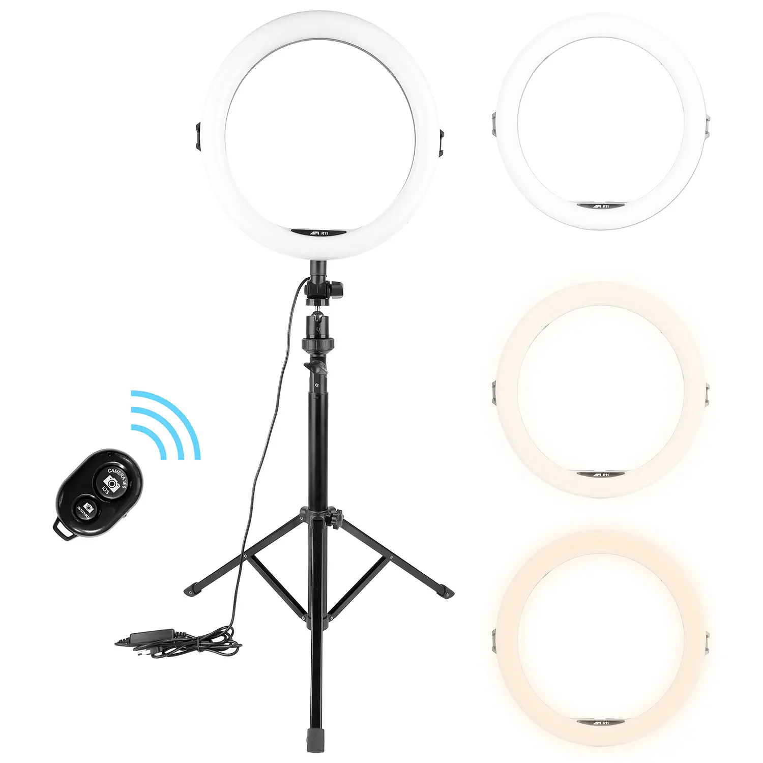 OEM/ODM 11 inch led circle ring light with tripod stand and Phone Holder for YouTube Video Live Stream Makeup Photography