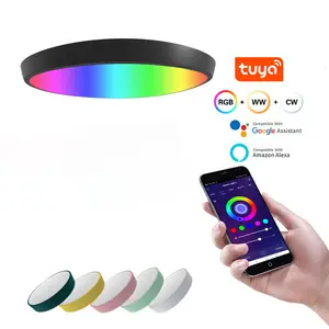 Đèn trần phòng ngủ bán panel, đèn trong nhà, đèn gắn nổi tròn, thiết kế đèn LED thông minh hiện đại, đèn trần <span class=keywords><strong>RGB</strong></span> thông minh - Product Image 1