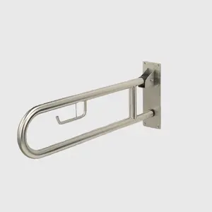 U shape Stainless Steel folding handicap grab bar for elder