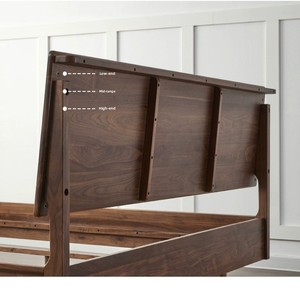 <strong>Black</strong> Walnut Nordic Modern Japanese Style Solid Wood <strong>Double</strong> <strong>Bed</strong> Multi-functional 1.8m Small Apartment Master Bedroom Wedding <strong>Bed</strong> - Product Image 4