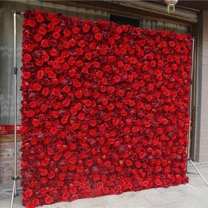 Parete del fiore della rosa rossa 3-D pannello artificiale casa negozio festa festa decorazione della parete foto sfondo floreale della parete Rose per la festa della mamma - Product Image 3