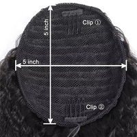 Extensions de cheveux naturels à cordon de serrage, extensions de cheveux humains Remy vierges pour femme