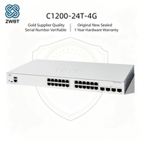 Commutateur Cisco Catalyst C1200-24T-4G 24 ports Gigabit géré de couche 2 avec 4 ports SFP 1G, 56 Gbit/s, 41,66 Mpps, sans ventilateur, pour rack réseau