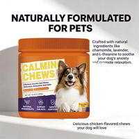 Suppléments de santé pour chiens et chats OEM ODM : Friandises calmantes pour le sommeil, à base d'huile de graines de chanvre, de racine de valériane et d'extrait de camomille, pour l'anxiété des chats
