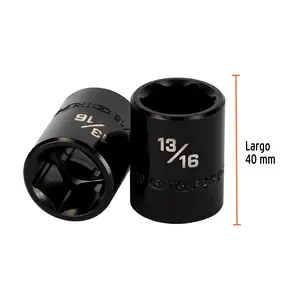 Juego de Llaves de Impacto BOX 6 de 13/16 Pulgadas, 6 Puntas, Accionamiento de 1/2 Pulgada, TRUPER - Product Image 2