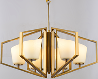 Style nordique éclairage décoratif Led lustre lampe intérieur chambre salon hôtel lumière 6 lumières