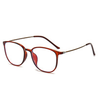 Lunettes anti-lumière bleue pour myopie, femmes et hommes, style rétro ovale, lunettes de vue pour étudiants, correction de la myopie -0,5 -1,0 -1,5 à -6,0