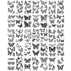35 pz farfalla nera impermeabile tatuaggio adesivo temporaneo espressione Body <span class=keywords><strong>Art</strong></span> braccio tatuaggi finti per donna uomo da polso - Product Image 5