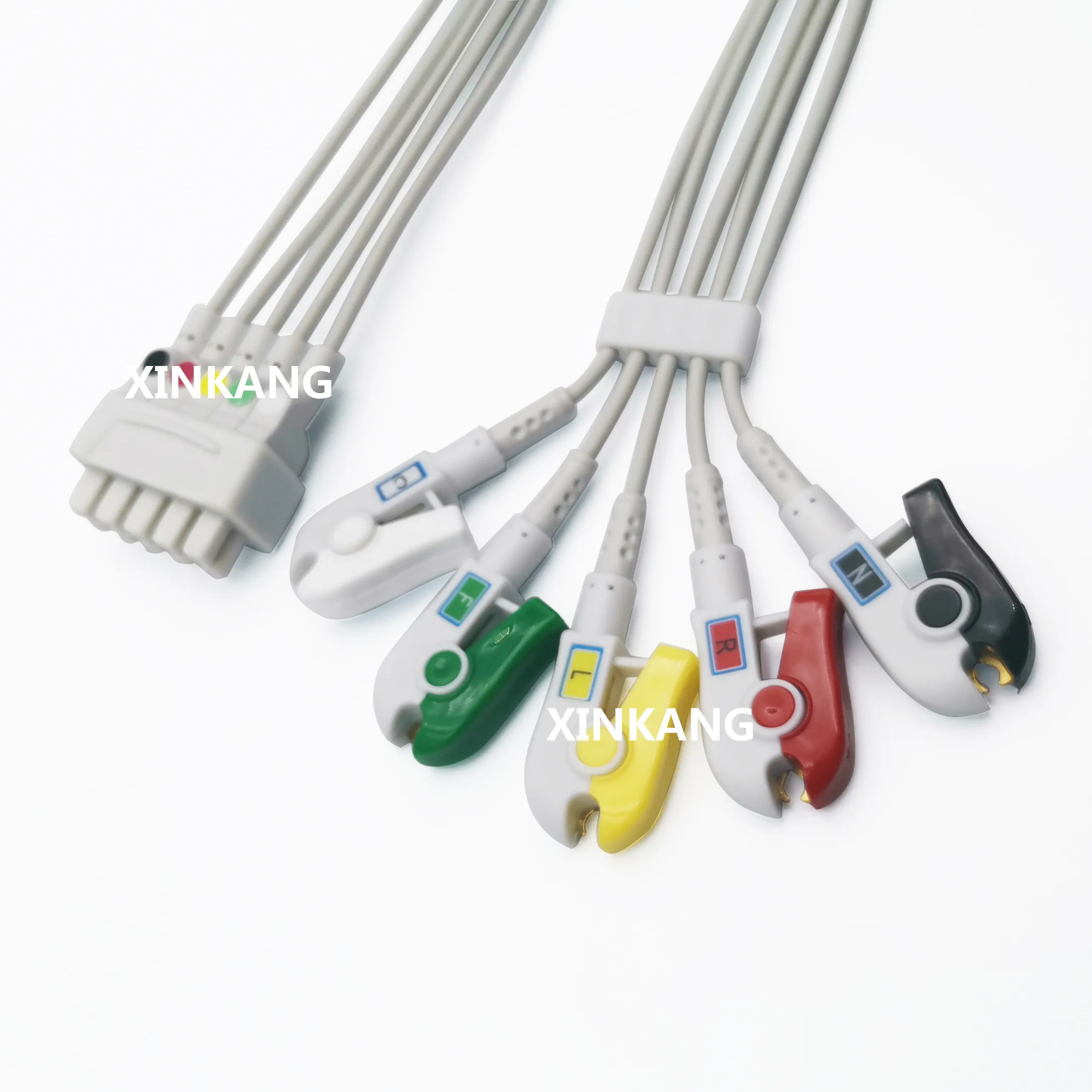 Hot Sale Compatible Ge Ecg Cable 5 Leads Lead Wire Clip Iec
