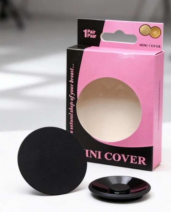 colorful Black Round Fabric Nylon Breast Pad