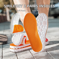 Semelles intérieures de chaussures en PU souple, super amortissantes, antichoc, avec soutien de la voûte plantaire, pour la course à pied, le basketball et les sports (unisexe)