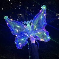 Nouveauté 2026 : Ballons LED Lumineux et Colorés en Forme d'Ailes de Papillon Transparentes – Décoration d'Anniversaire pour Filles et Jouets pour Enfants