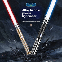Pedang Laser Mainan Jedi 2-in-1 Kelas Atas dengan 16 Warna LED Pixel Lightsaber, untuk Usia 14 Tahun ke Atas, Plastik Logam WeiLaiToys Model BS Grosir