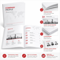 Brochure d'entreprise personnalisée / Manuel d'instructions / Magazine / Dépliant / Facture en papier couché, reliure parfaite, impression numérique