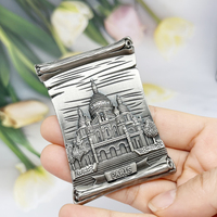 Conception personnalisée en usine World Country City Souvenir touristique 3D France Paris Aimant de réfrigérateur en métal