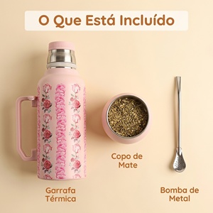 Taza de Yerba Mate de 1300 ml, Doble Pared, Acero Inoxidable, para Café, Té, Regalos Empresariales, Botella de Agua Portátil con Aislamiento Térmico - Product Image 6
