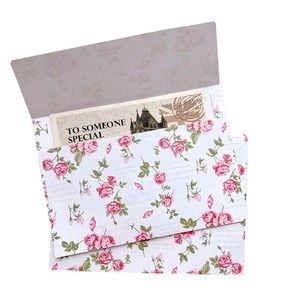 <span class=keywords><strong>Enveloppe</strong></span> à fenêtre en papier florale, cadeau Floral, format personnalisé, réglable, avec votre logo, 17.5x12.5CM - Product Image 4