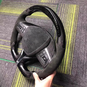 Volant de course LED pour Maserati Ghibli en fibre de carbone avec poignée en daim noir, kit de mise à niveau du volant de voiture de performance - Product Image 5