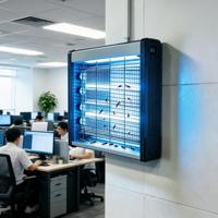 Lámpara Eléctrica Antimosquitos, 1200V, Eliminador de Insectos, Luz LED de 3W, Trampa para Insectos, para Uso en Interiores