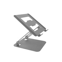 Support portable et pliable pour ordinateur portable MG Silver 2023, réglable, en acier froid, ergonomique, pour ordinateur portable 11-18 pouces