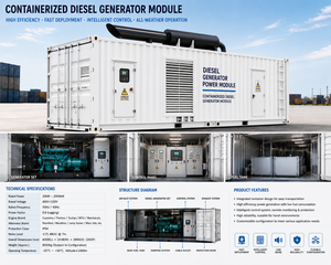 Générateur diesel conteneurisé de 40 pieds HQ |   Alimentation de secours industrielle à faible bruit et à déploiement rapide, certifiée CE - Product Image 5