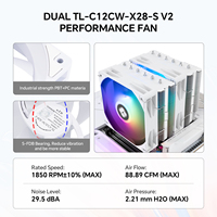 Refroidisseur de processeur Thermalright Peerless Assassin 120 SE V2 blanc avec ventilateur ARGB et 6 caloducs