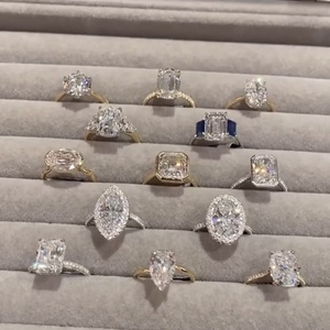 Anillo de Compromiso de Diamante Moissanite de 1ct D VVS1, Oro Rosa Sólido de 10k, Joyería Brillante con Probador de Diamantes, Hecho a Medida para Hombre - Product Image 6