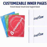 Cahier d'exercices scolaire OEM à reliure thermique, couverture en papier de taille personnalisée, fabricant de cahiers d'exercices de pratique