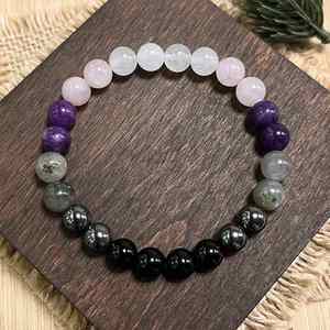Bracelet en pierre naturelle avec perles de verre colorées pour la stabilité émotionnelle, bijoux sur mesure pour les grossistes, service de regroupement de produits - Product Image 1