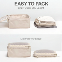 Sacs de compression pour voyage, organisateurs de bagages légers, cubes de rangement à double fermeture éclair pour valises et bagages cabine