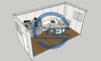 Maison préfabriquée mobile portable en conteneur de 20 pieds, assemblage rapide, structure en acier pour bureau de chantier, dortoir, avec couleur personnalisée, garantie de 5 ans