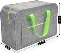 Sac de rangement de voyage pliable en feutre de grande capacité pour couvertures, oreillers, couettes encombrantes ou vêtements de saison