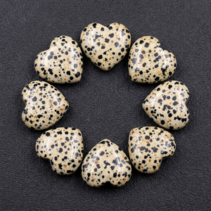 Natural Coral Pattern Jasper Heart Shape Small Polished Stone From Indonesia for Art & Collectible <b>Healing</b> & Decoration - Product Image 1