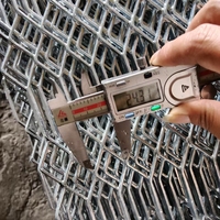 Malla Metálica Expandida de Diamante Gótico Galvanizada en Caliente de 1.2x2.4m, de Alta Resistencia, para Refuerzo y Decoración de Edificios