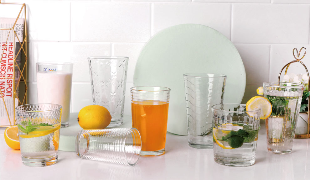470ml 17oz Factory Cheap fancy inner design V shape juice drinking glassware glass water cups highball glass tumbler for drink