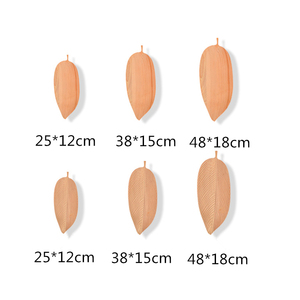 Plato de postre de madera de haya con forma de vena de hoja viva de 25*12 <span class=keywords><strong>cm</strong></span> hecho a mano Natural creativo - Product Image 6