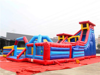 Moon Bounce Fun Park Giant Obstacle Course Slide Commercial Gonflable Bouncy House Combo Terrain de jeux gonflable pour enfants en plein air