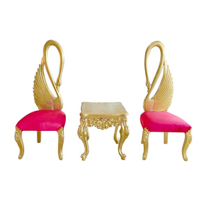 Sillón Trono Blanco con Respaldo Alto en Forma <span class=keywords><strong>de</strong></span> Cisne para Príncipe y Princesa, Novios, Rey y Reina, Decoración para Bodas y Banquetes - Product Image 1