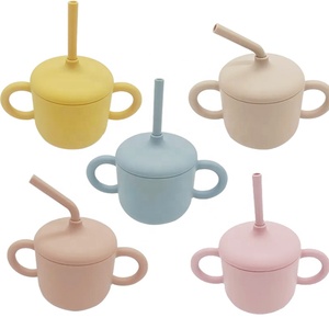Vaso Antiderrames de Silicona para Bebés, Libre de BPA, con Pajita para Beber, con Asa, Vaso para Agua, Vajilla Infantil - Product Image 3