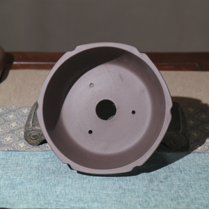 กระถางบอนไซทรงหกเหลี่ยมดินเผาแดงสไตล์จีนคลาสสิกสำหรับวางบนโต๊ะ - Product Image 4